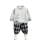 Boys' Two-Piece Outfit | Black & Heather Gray