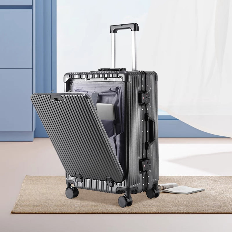 Front-Opening Suitcase with TSA Lock & Brake Wheels — detail view 10