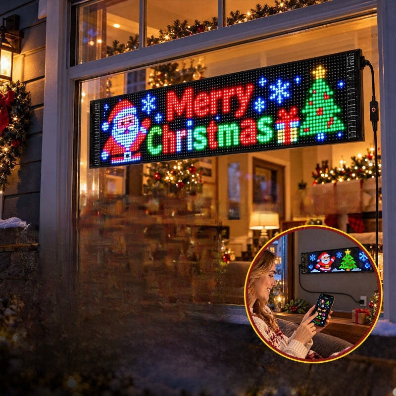 Flexible LED Display with App Control – Custom Text & Animations