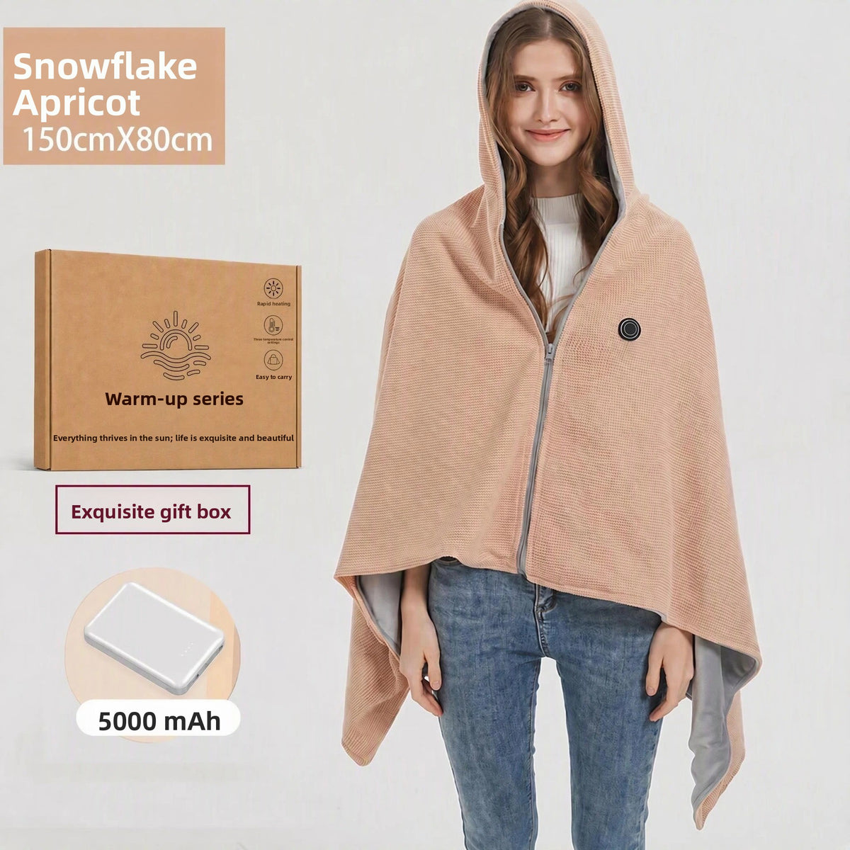 USB Heated Wrap Blanket | 150 × 80 cm