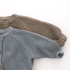 Pull enfant en coton à grosses mailles et col rond