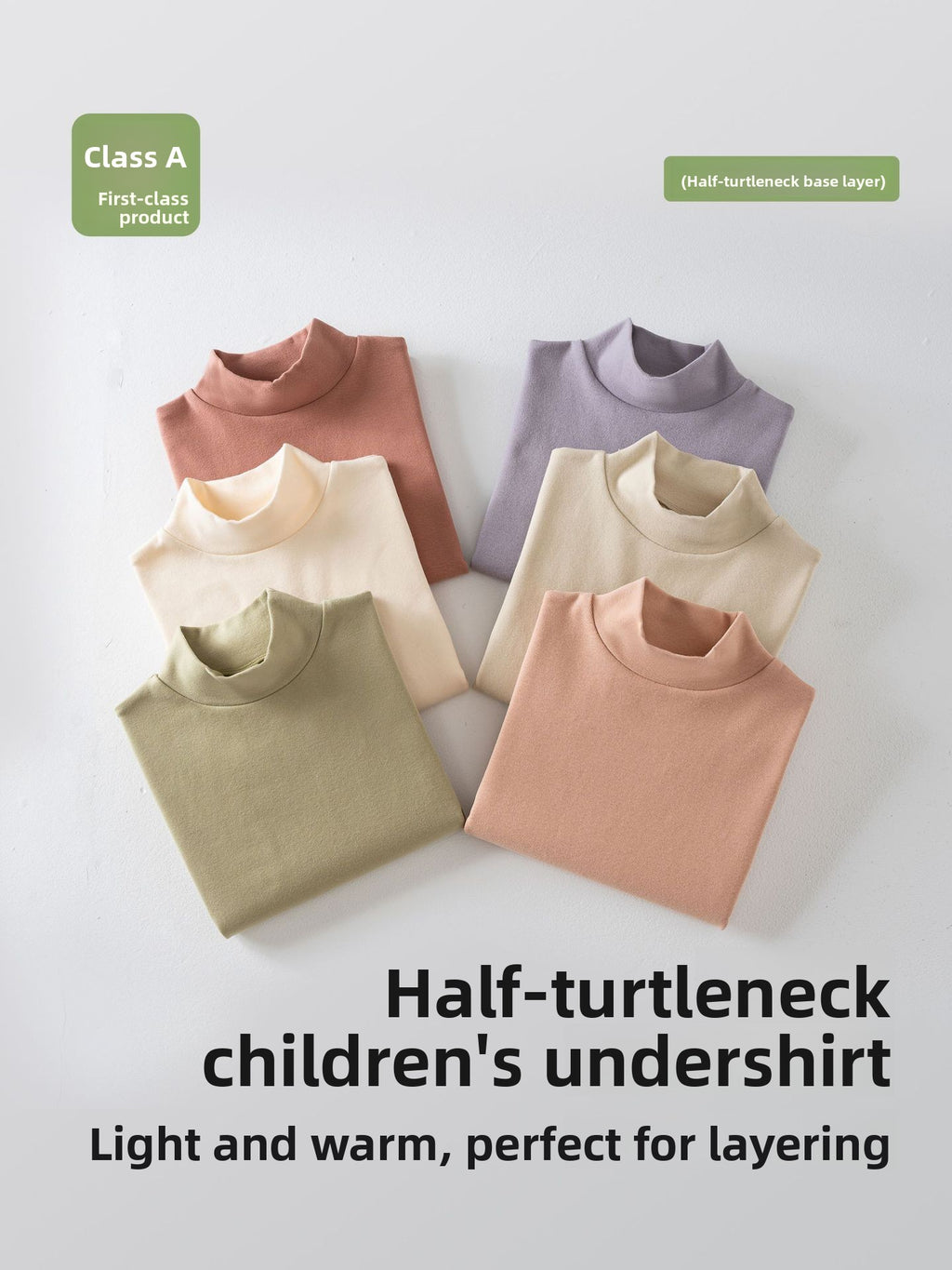 Children's Brushed Cotton Mock-Neck Long-Sleeve Top