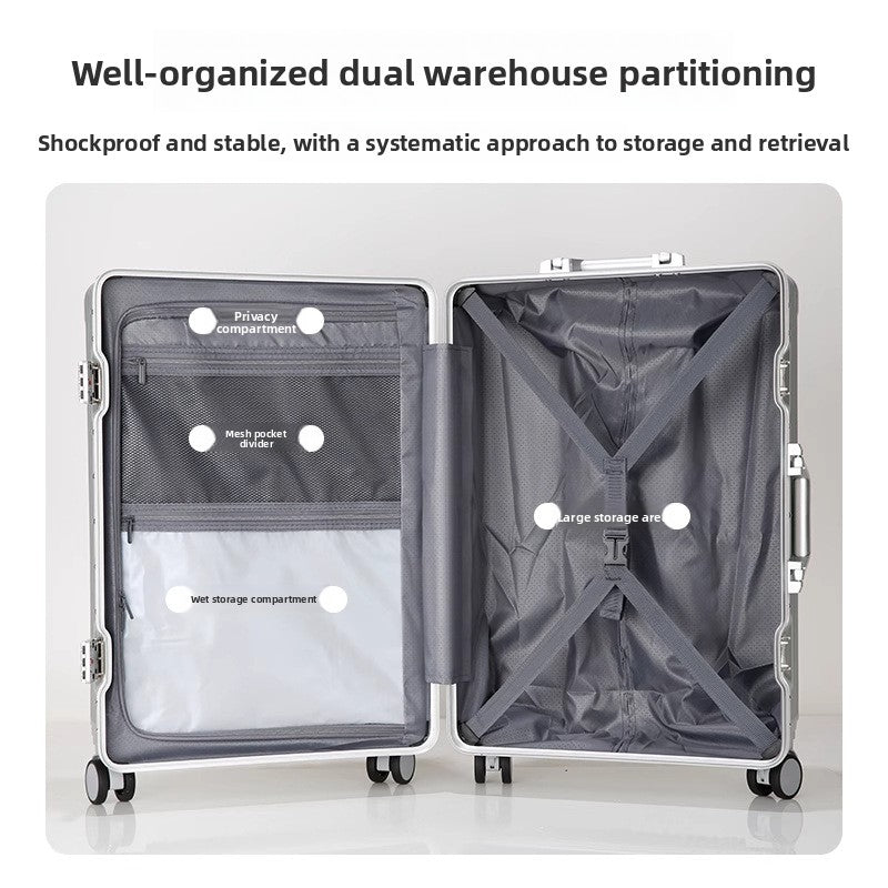 Front-Opening Suitcase with TSA Lock & Brake Wheels — detail view 3