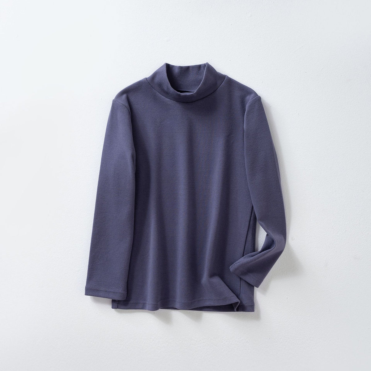 Children's Brushed Cotton Mock-Neck Long-Sleeve Top
