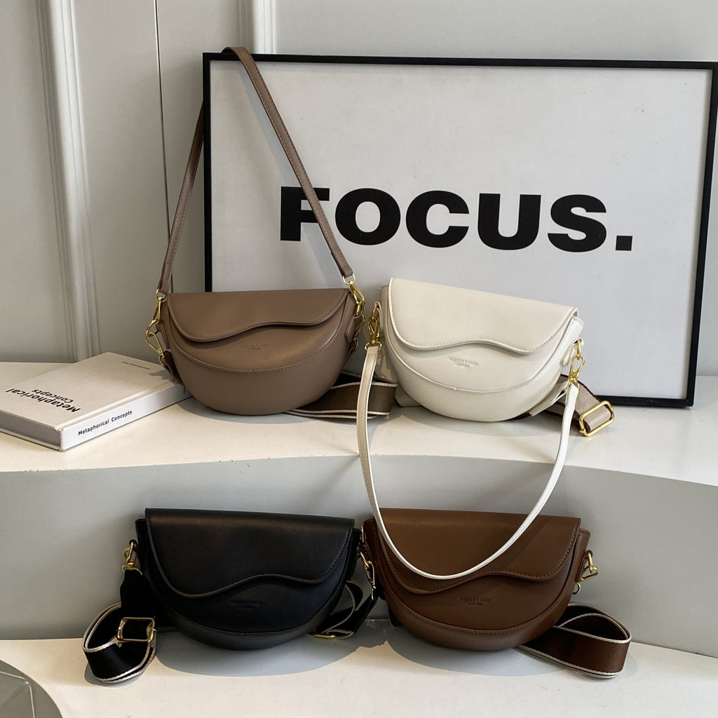 Saddle Crossbody Bag with Adjustable Strap