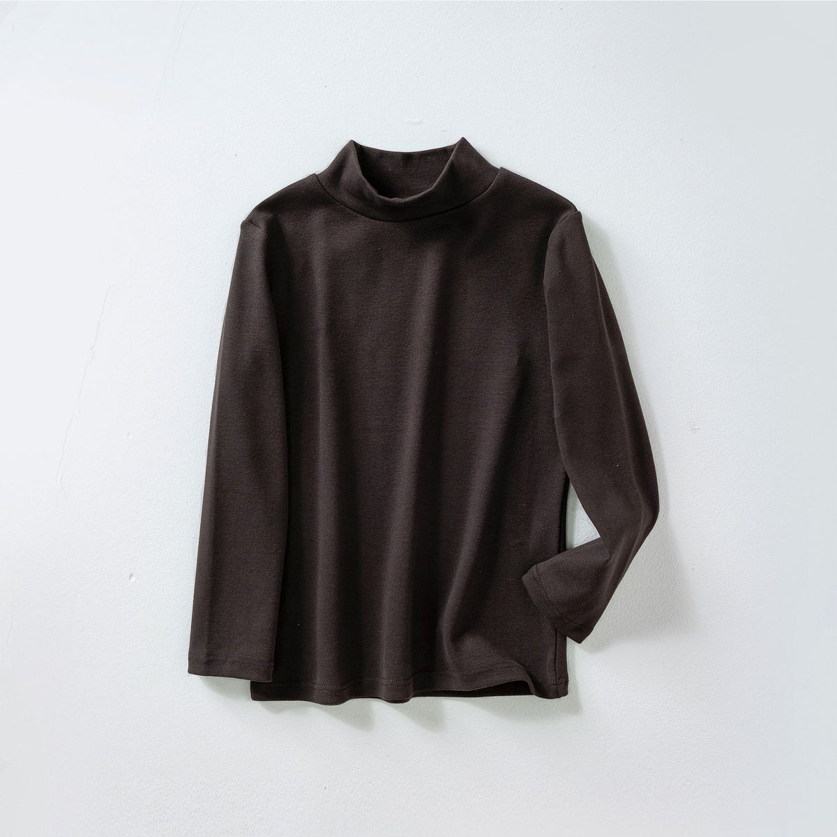 Children's Brushed Cotton Mock-Neck Long-Sleeve Top