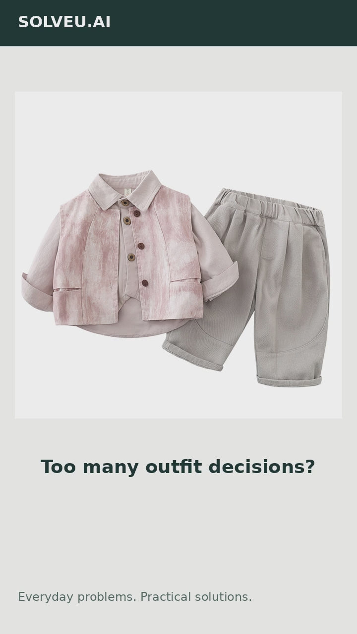 Boys' Pink Shirt & Trouser Outfit — everyday problem and solution