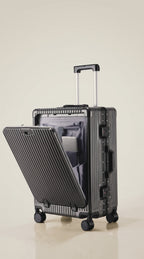 Front-Opening Suitcase with TSA Lock & Brake Wheels — product video 8